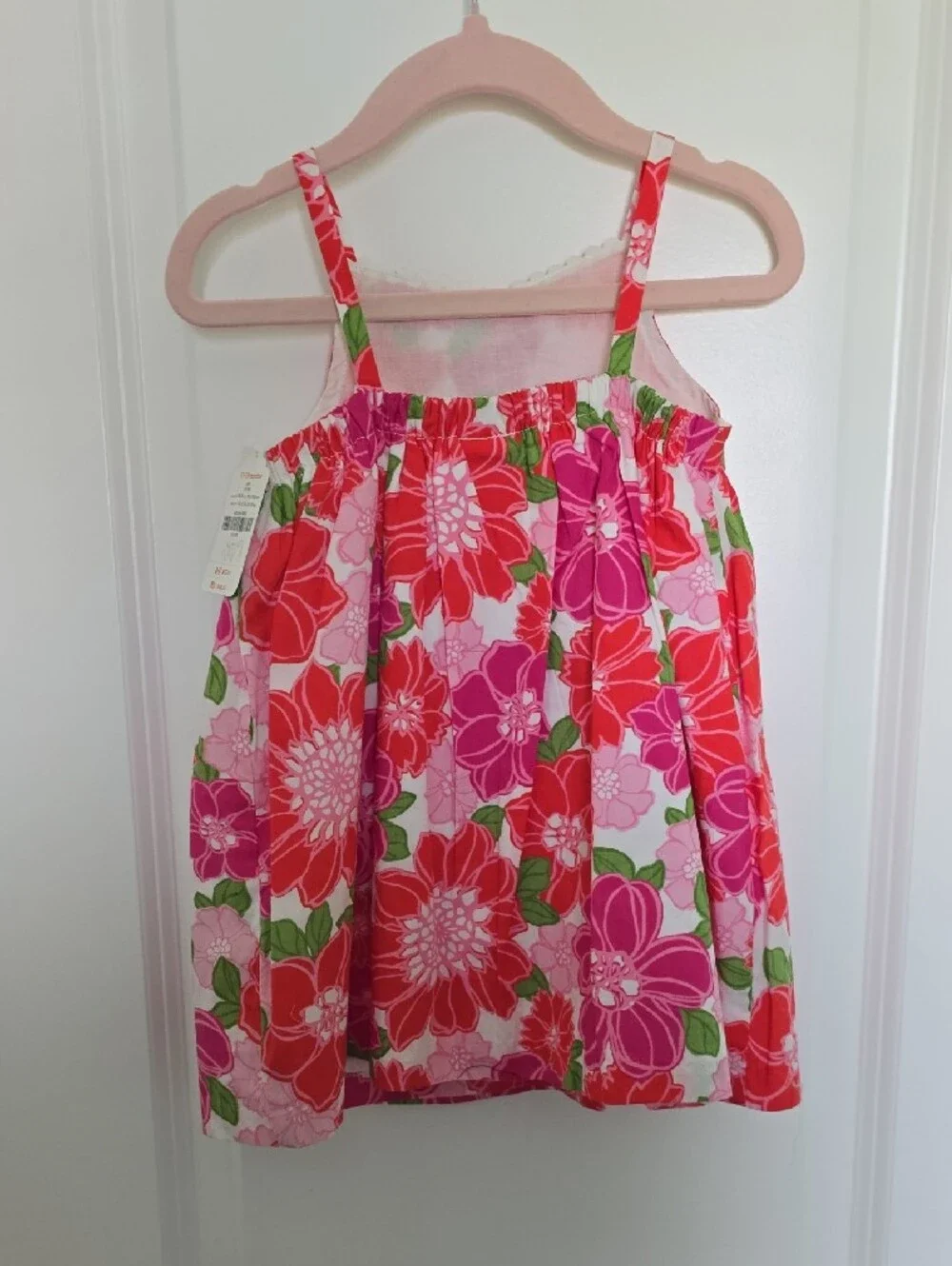 Gymboree Pink, Red & Green Floral Sundress